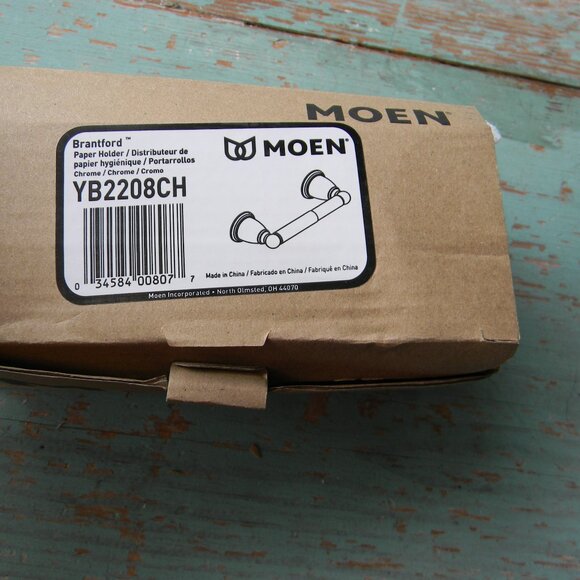 NEW MOEN BRANTFORD PAPER HOLDER YB2208CH CHROME TOILET PAPER - Picture 3 of 3